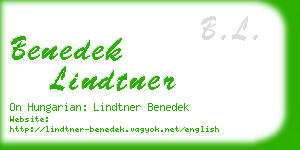 benedek lindtner business card